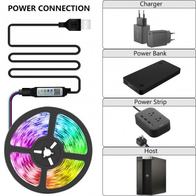 Bande Lumineuse LED USB RVB 5050... Bande Lumineuse LED USB RVB 5050...