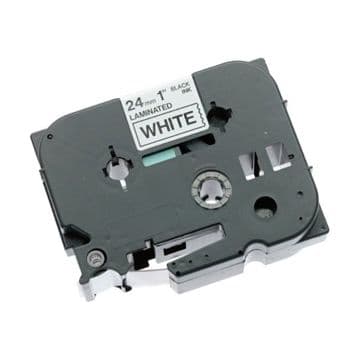 Ruban cassette compatible Brother TZE251 - noir, blanc