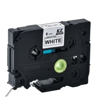 Ruban cassette compatible Brother TZE211 - noir, blanc