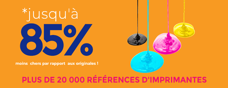 Jusqu'à 85% moins chers par rapport aux originales