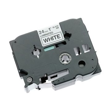 Ruban cassette compatible Brother TZE251 - noir, blanc