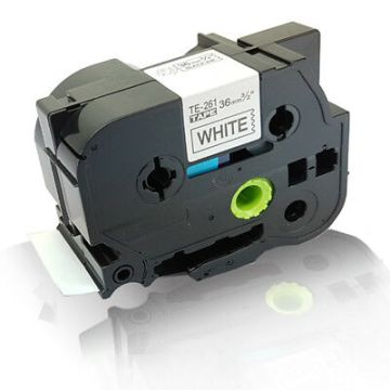 Ruban cassette compatible Brother TZE261 - noir, blanc