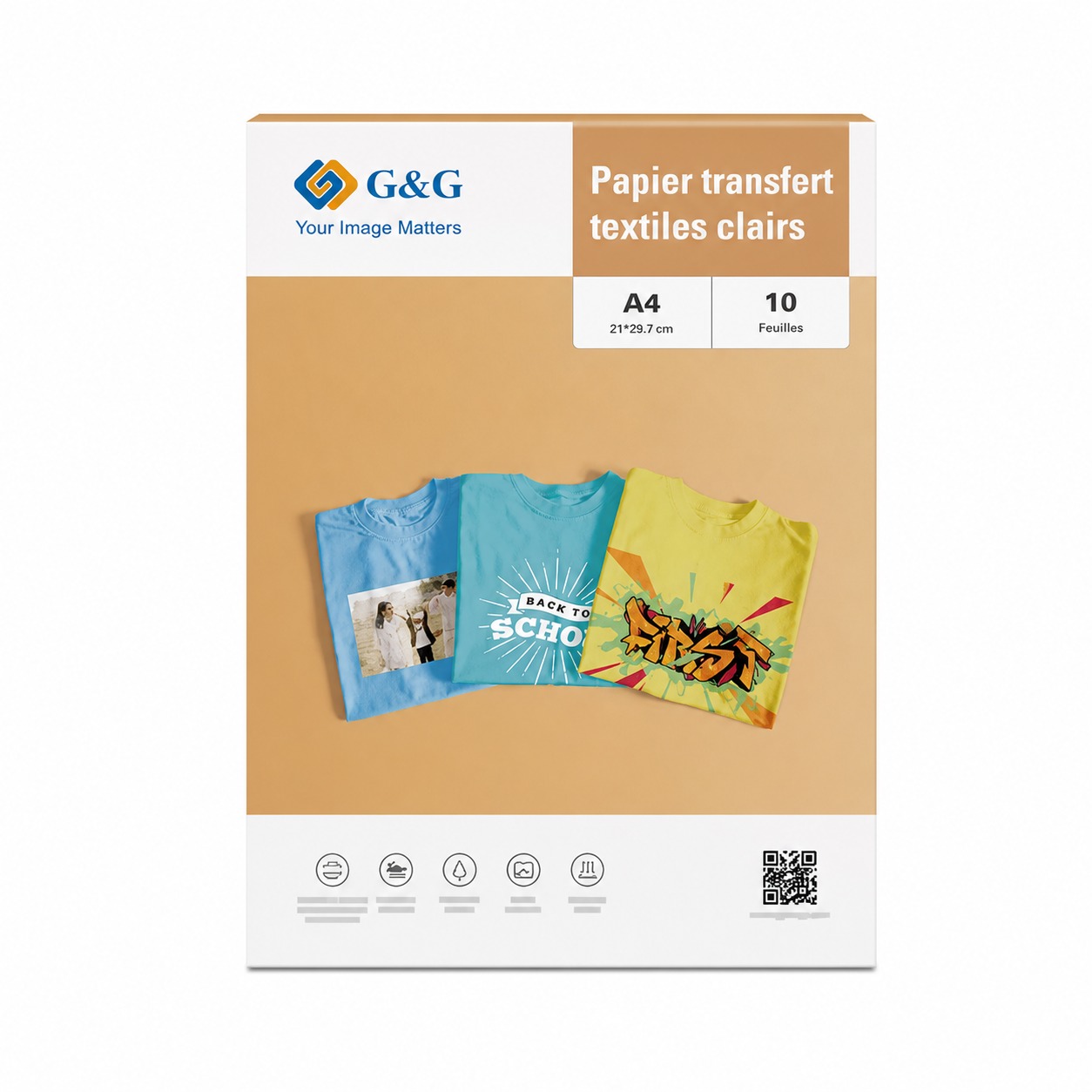 Papiers Transfert T-shirt clair - A4 - 10 feuilles