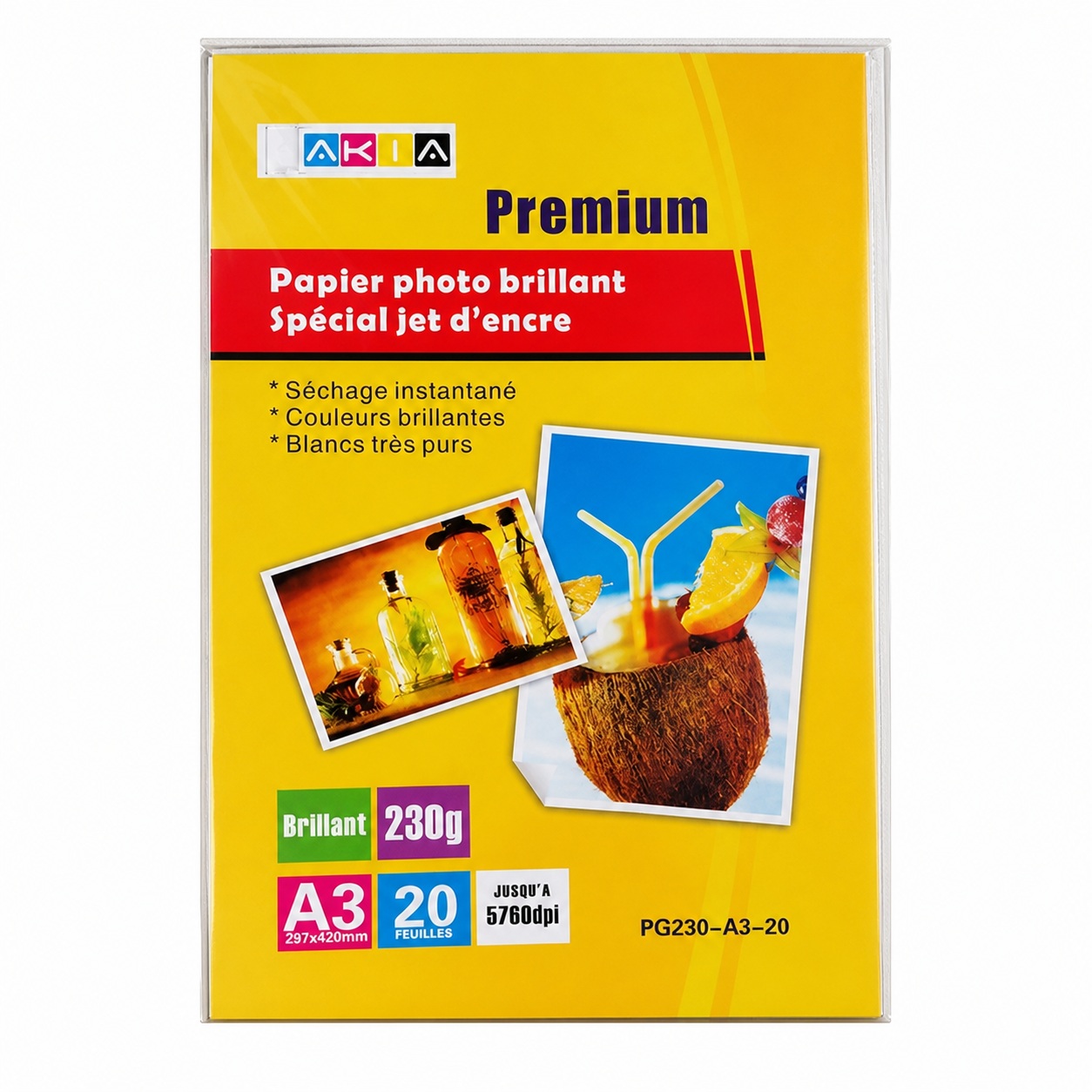Papiers photo brillant - A3 - 20 feuilles - 230g