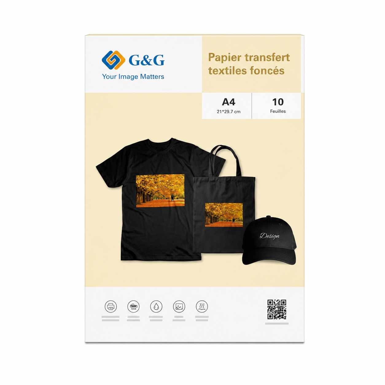 Papiers Transfert T-shirt sombre - A4 - 10 feuilles